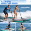 Planche de pagaie gonflable autoportante de 11 pi, SUP large avec accessoires haut de gamme, plateforme en EVA antidérapante, support pour appareil photo, bois foncé-127333872-127333870