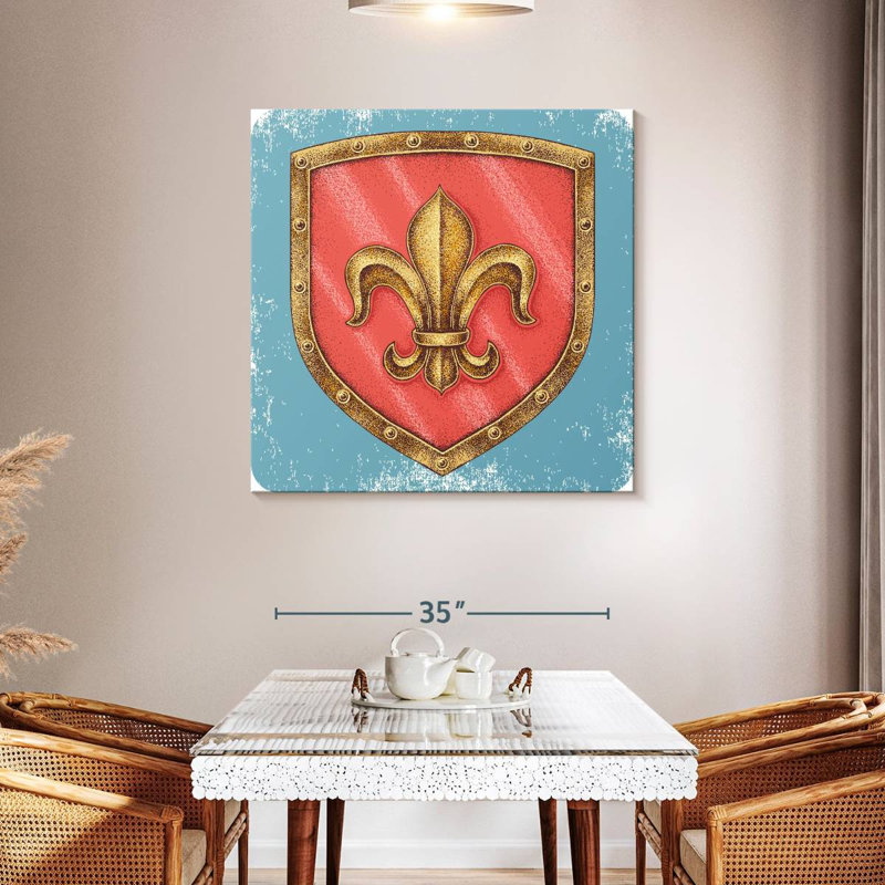 Mait Fleur De Lis Shield, 39" H x 39" W