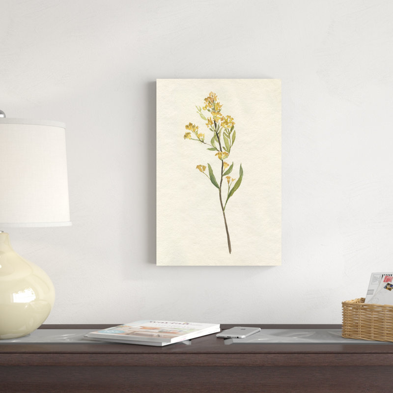 Jaune délicat II, H 18 po x l 12 po, Non, Toile tendue