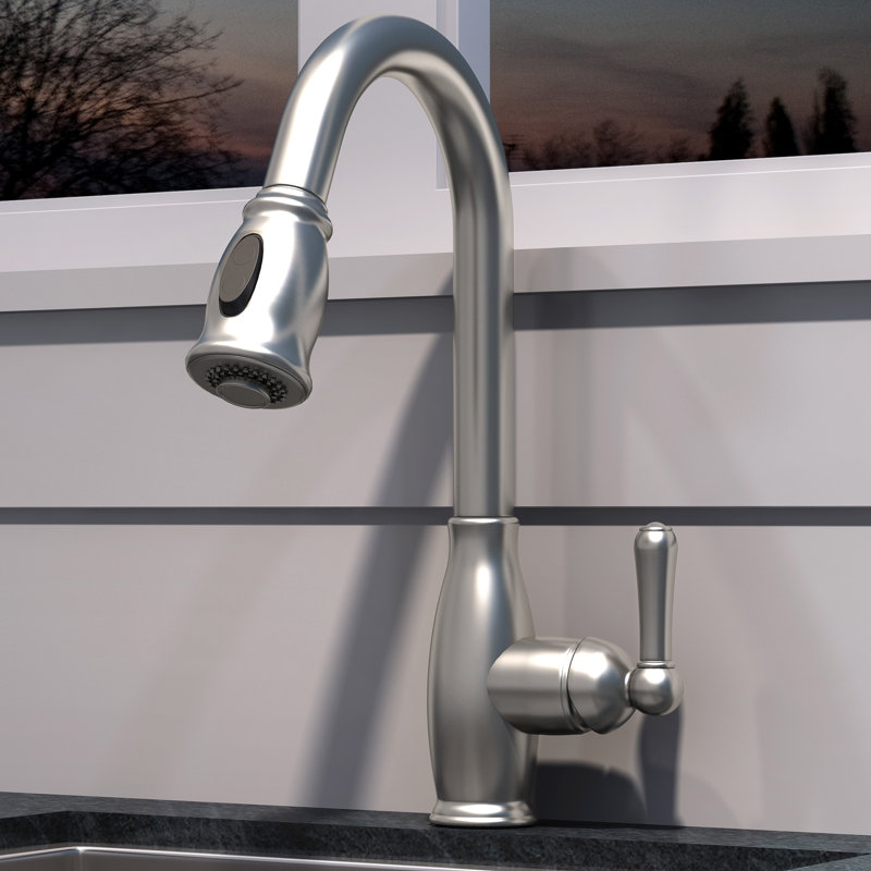Robinet de cuisine à poignée simple avec accessoires Accent, Chrome