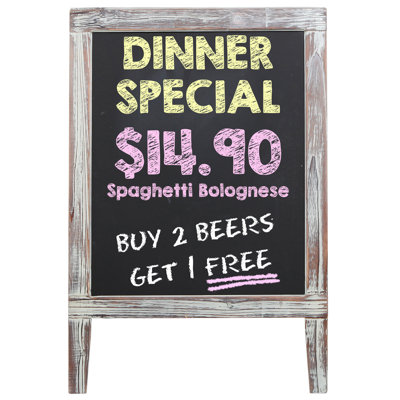 Free Standing A Frame Chalkboard 