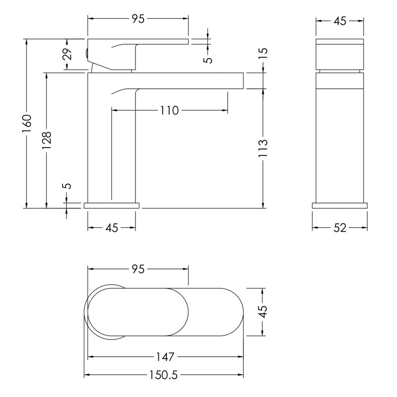Binsey Mono Basin Mixer with Waste