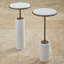 Short Cored Marble Table-Bronze