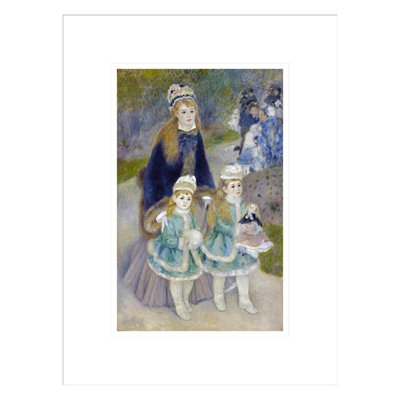 Mother and Children (La Promenade) by   Pierre-Auguste Renoir -Framed Giclee Print