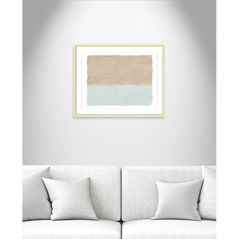 Sable et ciel II - reproduction de paysage par Natalie Carpentieri, L 29,5 po x H 23,5 po, Matted Print, Or mat