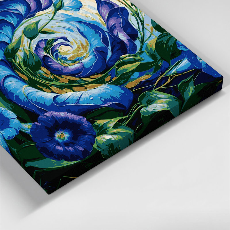 Art mural sur toile Botanical Morning Glory, H 24 po x l 36 po