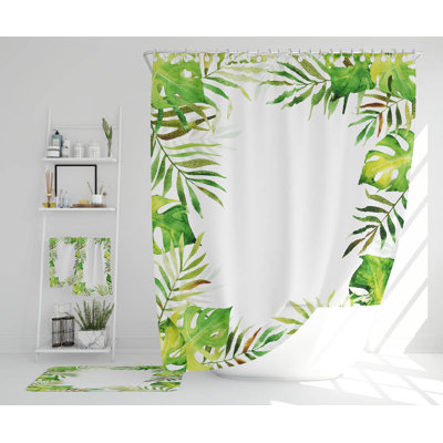 Nashiya Polyester Shower Curtain Set