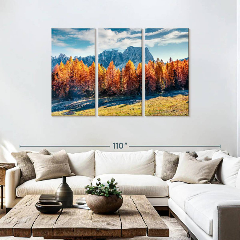 Alvord Autumn Larch Trees, 48" H x 74" W