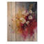 Fleur sauvage sur éclat d'encre II - Art mural en bois fleurs sauvages - sur bois de pin naturel-2047292848
