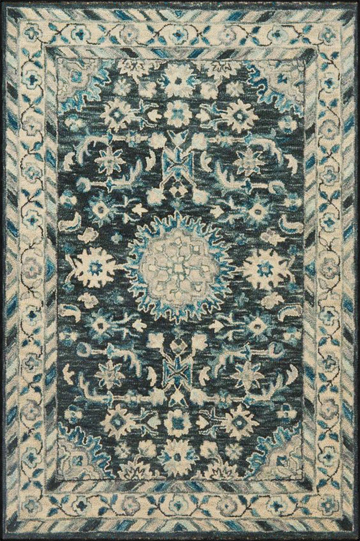 Bloomsbury Market Green Traditional Patterned Woven Base Rug | Wayfair