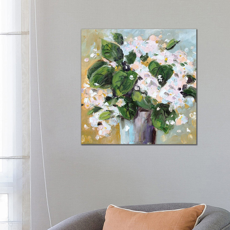Fleurs roses - reproduction d'art mural - toile tendue, H 26 po x l 26 po, Toile tendue, Ne s’applique pas