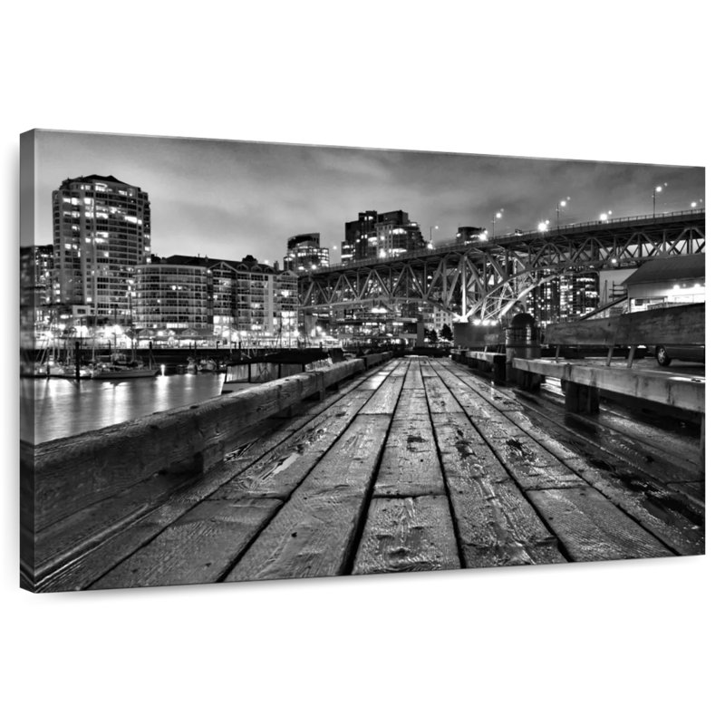 Kavia Granville Island la nuit, H 20 po x l 30 po