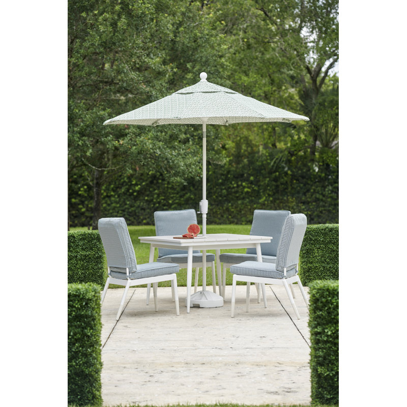 Welles Cushion Armless Dining Chair, Black, Canvas Heather Beige Sunbrella® Canvas