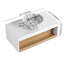 Meuble-lavabo mural 36 po avec lavabo rond et rangement ouvert-129386703