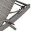 Ensemble de chaises longues d'extérieur en osier de 80 po, ensemble de 2 chaises de patio inclinables en rotin avec dossier réglable à 5 niveaux et siège inclinable ergonomique pour se prélasser au soleil, gris