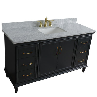 Ensemble de meuble-lavabo de salle de bain simple 61 po Sumter