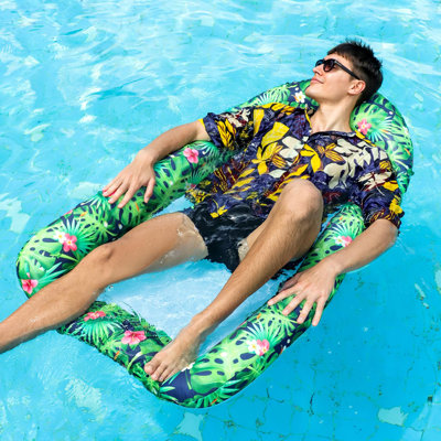 INVOTOT Inflatable Pool Floats For Adult, Fabric Covered Pool