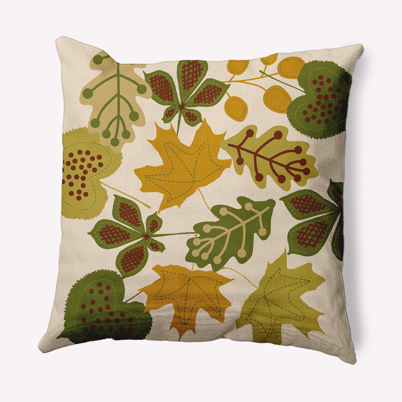 Coussin décoratif intérieur / extérieur en polyester Polyfill, 20 po x 20 po, Automne doré