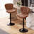 Pet-Friendly Adjustable Height Swivel Bar Stool with Back, Scratch-Resistant Tech Fabric, Footrest and Black Metal Base – Durable Bar Chair for Kitchen Island, Dining Bar, Cat & Dog Owners-370127096-370127097