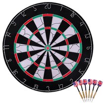 Paper Wound Dart Board Indoor Hanging 20-Point Darts and Target Bullseye  Game Comes with Six