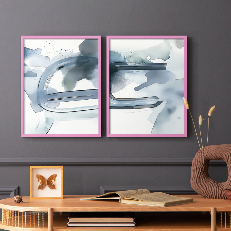 Série ABSTRACT DCCXI - Reproduction encadrée de qualité supérieure - prête à être accrochée - aucun clou requis - aucun clou requis