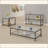 Nickel 2-Shelf Glass Top Entryway Console Table