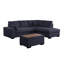Canapé modulaire en tissu tissé gris foncé Joshua-121104700