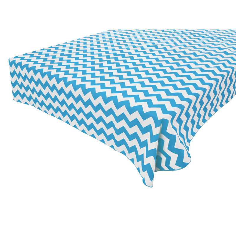 Chevron Print Tablecloths, 120" x 58", Turquoise