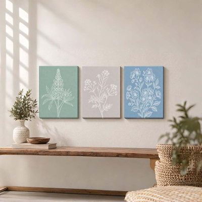 3 Piece Wrapped Canvas Wall Art