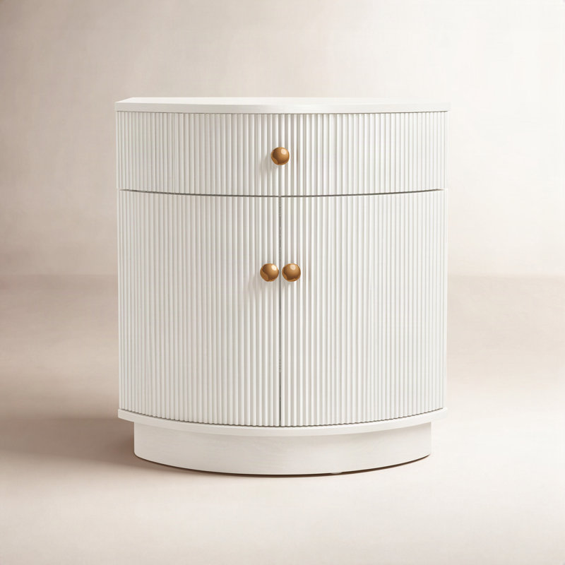 Table de chevet Erinn, Blanc