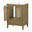 Meuble-lavabo de 24 po avec lavabo encastré en céramique, armoire de rangement, teinte naturelle, structure robuste, lavabo avec instructions de montage simples, conception inspirante, construction, nombreuses options, facile