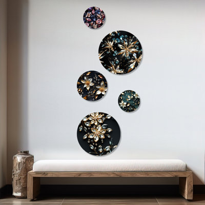Ensemble de 5 lustres en cristal Elegance
