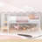 Gratiana Twin Size Metal Loft Bed Frame With Storage Stairs-127774537
