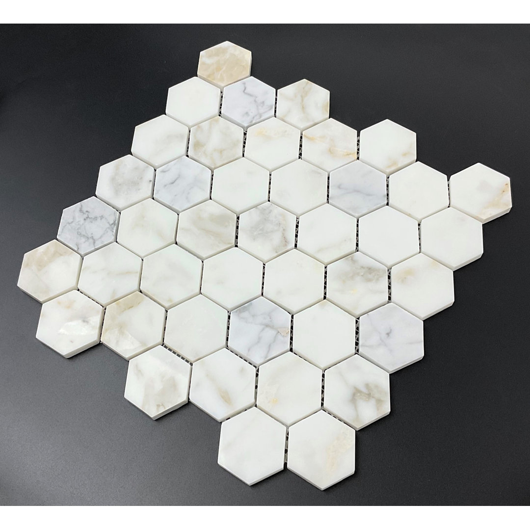 Honeycomb 2" x 2" Honeycomb Mosaic Wall & Floor Tile ES Stone 