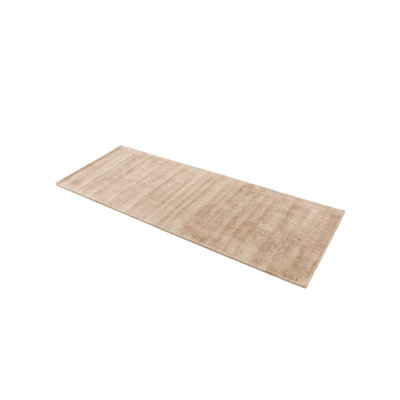 Ava Handmade Viscose Silky Solid Soft Beige Rug