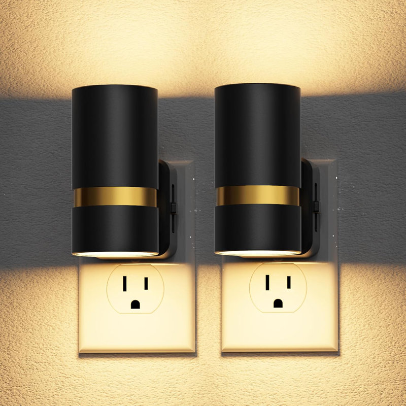 Veilleuses à brancher dans une veilleuse murale automatique avec crépuscule à l'aube, paquet de 100 lumières à DEL 100K à intensité variable, lumière chaude et douce pour les couloirs de la chambre à coucher
