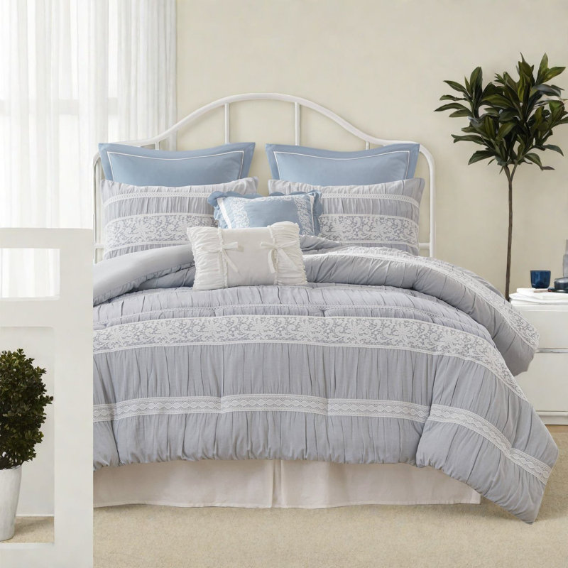 Luxurious Jacquard Bedding Set, Polyester King Size, Shabby Chic Suitable For Home