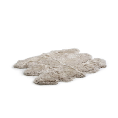 Solid Colour Sheepskin Shag 162cm X 180cm Area Rug