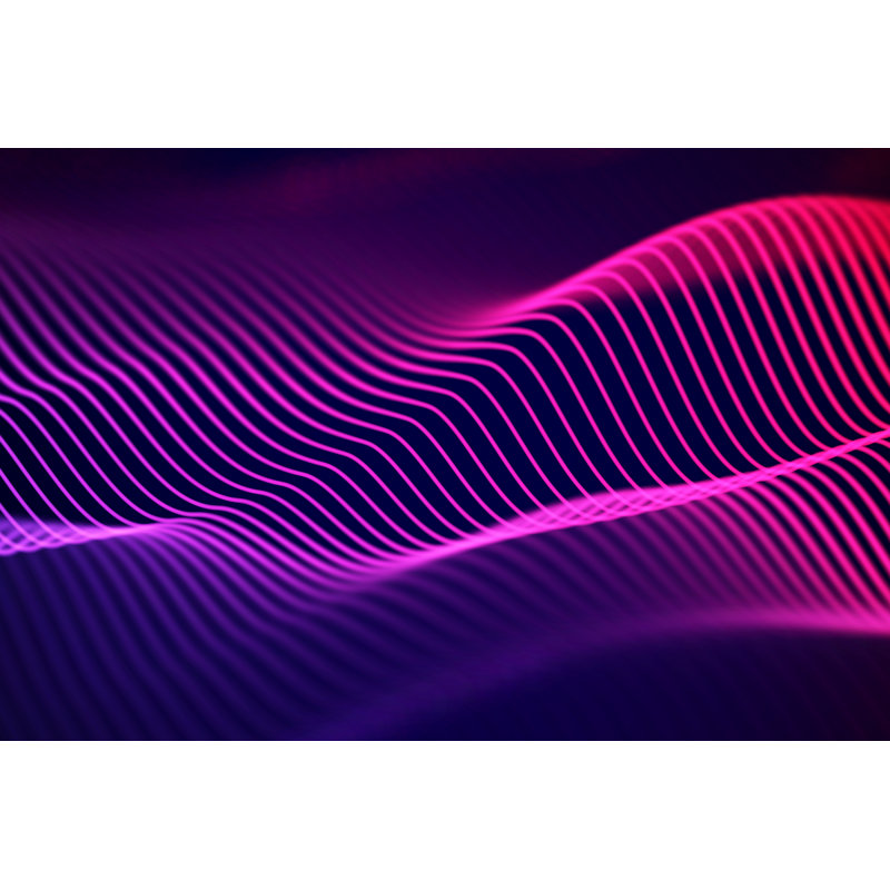 Teonia, vagues sonores 3D sur toile, H 24 po x l 36 po x P 1,25 po