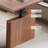 L-shaped left-corner solid wood adjustable desk-878738590