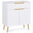 White Console Table with Storage Drawer, Entryway Table with Cabinet