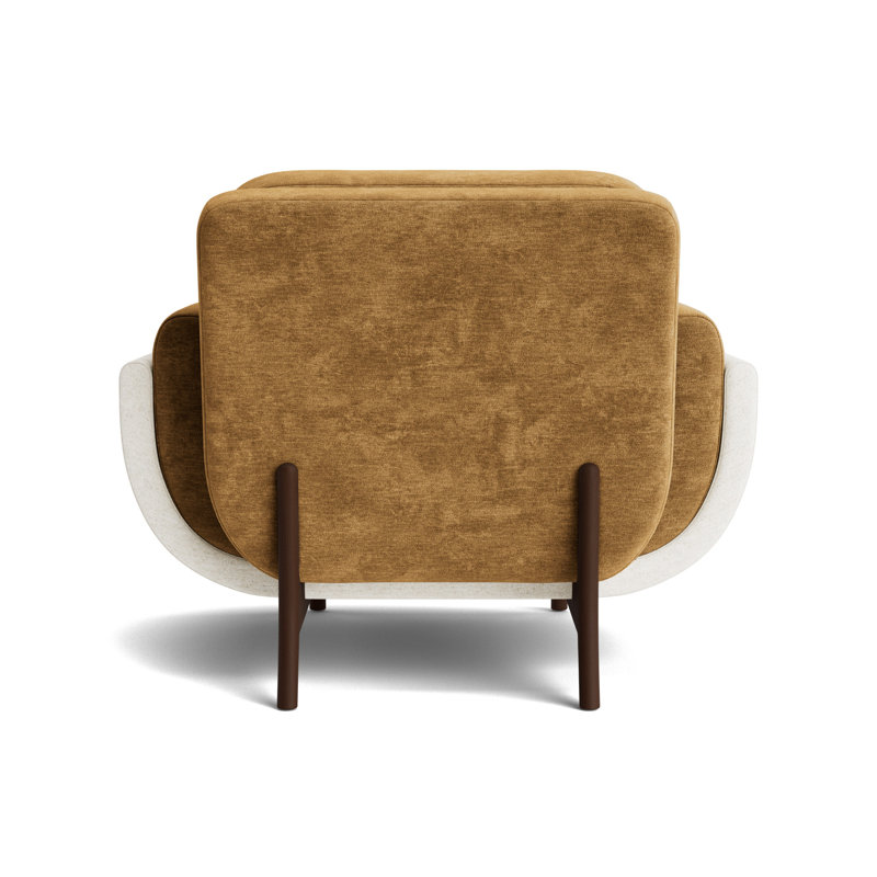 Regatta Chair, Vintage Chenille-Bronze/Textured Slub Weave-Linen, Sienna