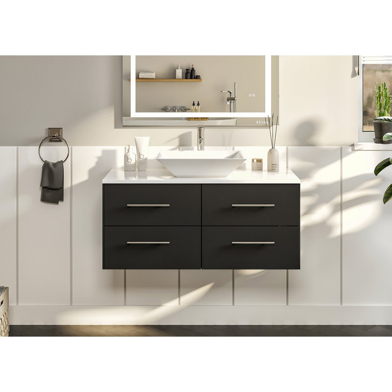 Juarez 36" Wall-Mounted Single Bathroom Vanity Set, Espresso