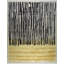 Tapis jaune contemporain en laine noué à la main à motif abstrait tribal-124205873