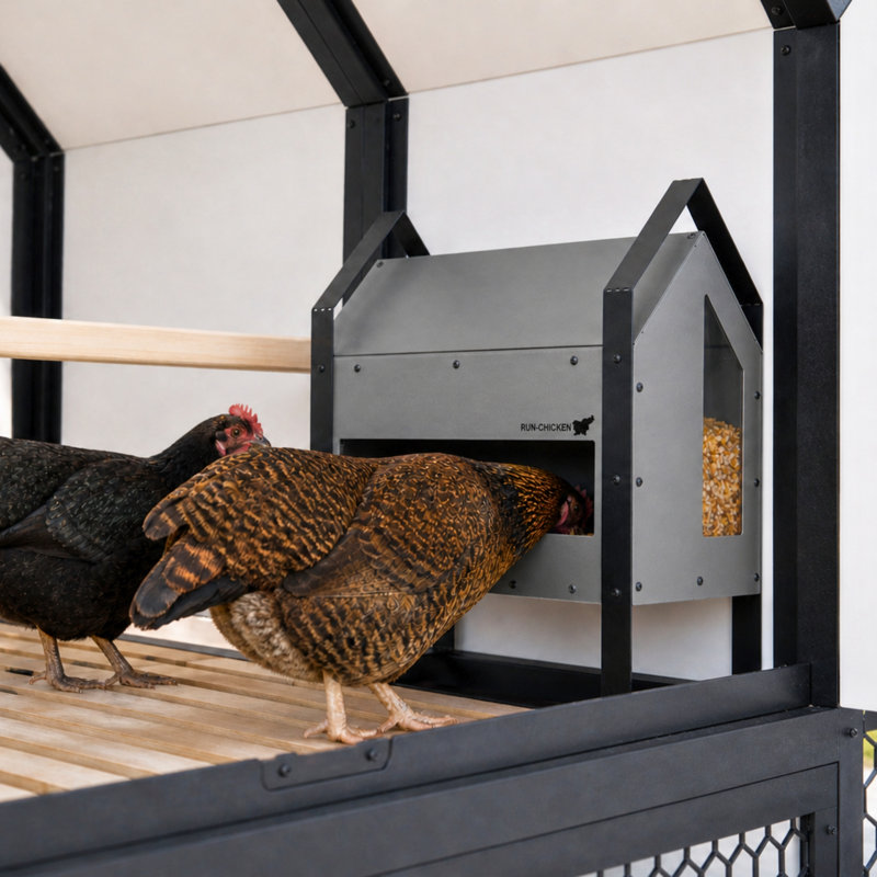  RUN-CHICKEN - Automatic Go Feeder (Gray), Gray