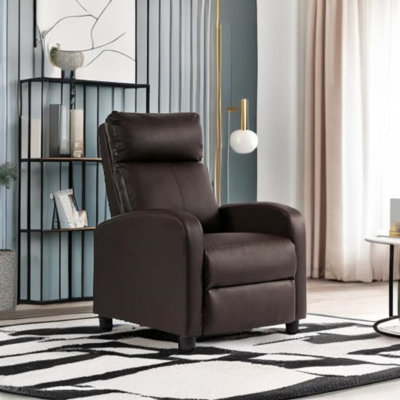 Fauteuil inclinable moderne à dossier poussoir avec ressorts ensachés - Canapé inclinable réglable pour le salon, la chambre à coucher ou le cinéma maison - Conception rembourrée robuste avec mousse haute densité