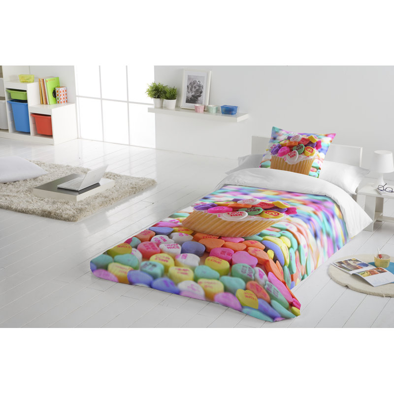  Ensemble de housse de couette réversible Cupcake, Simple