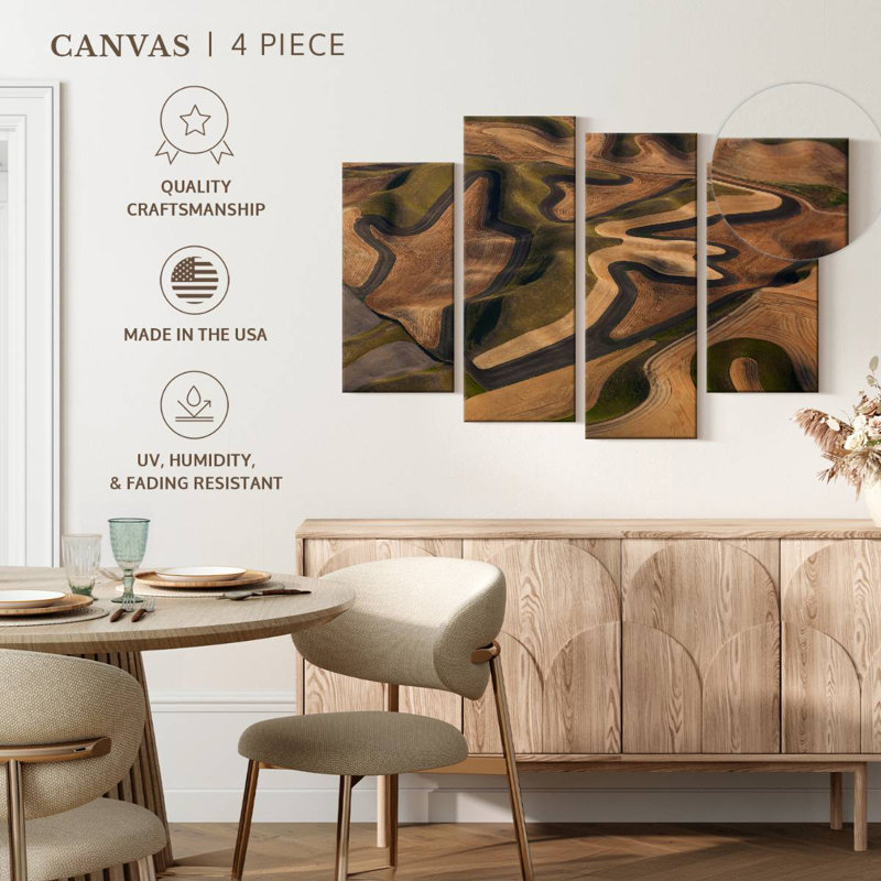 Palouse Fields And Furrows, 48" H x 75" W