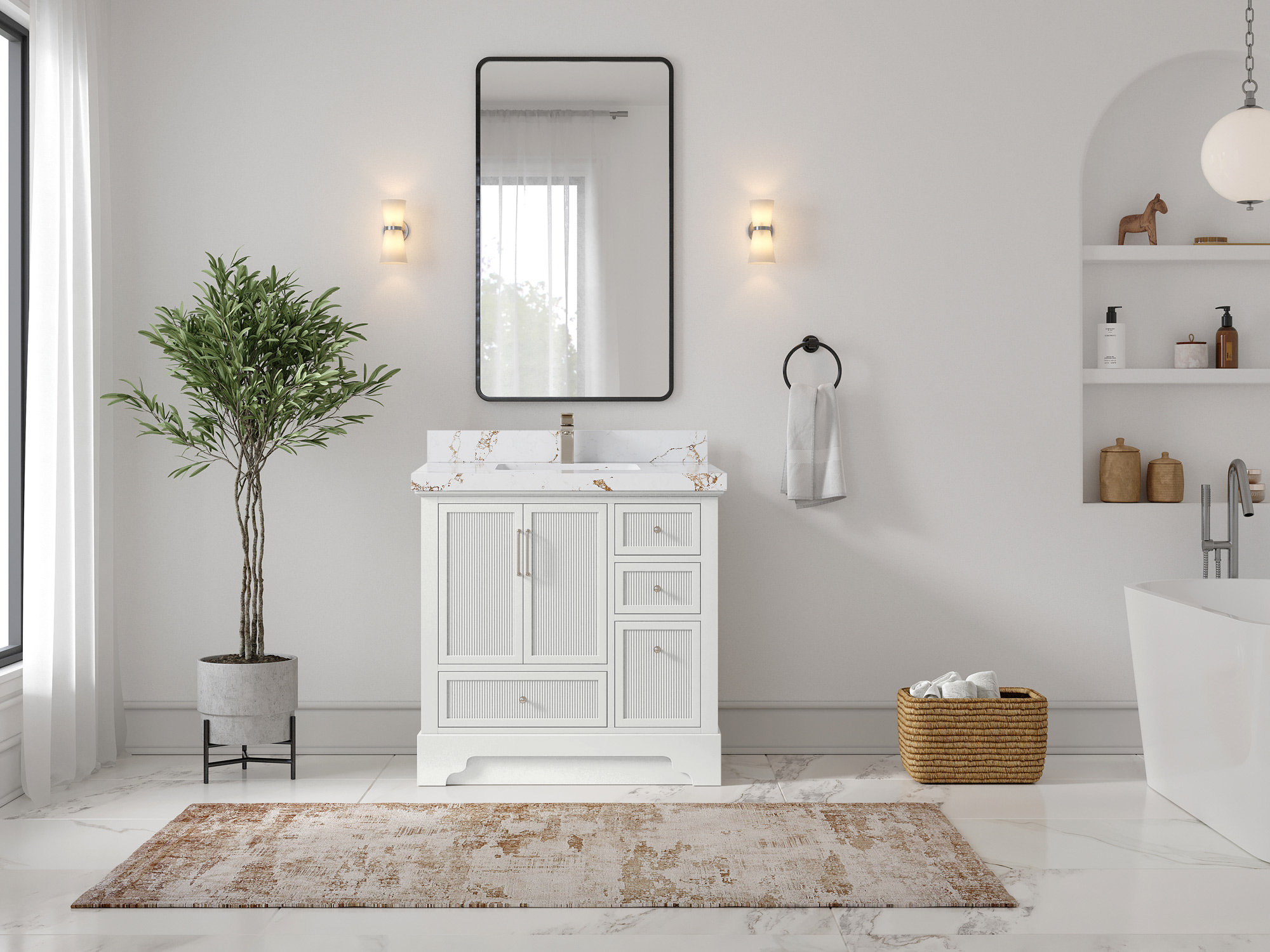 Willow Collections Alys 36'' Single Bathroom Vanity with Top | Wayfair