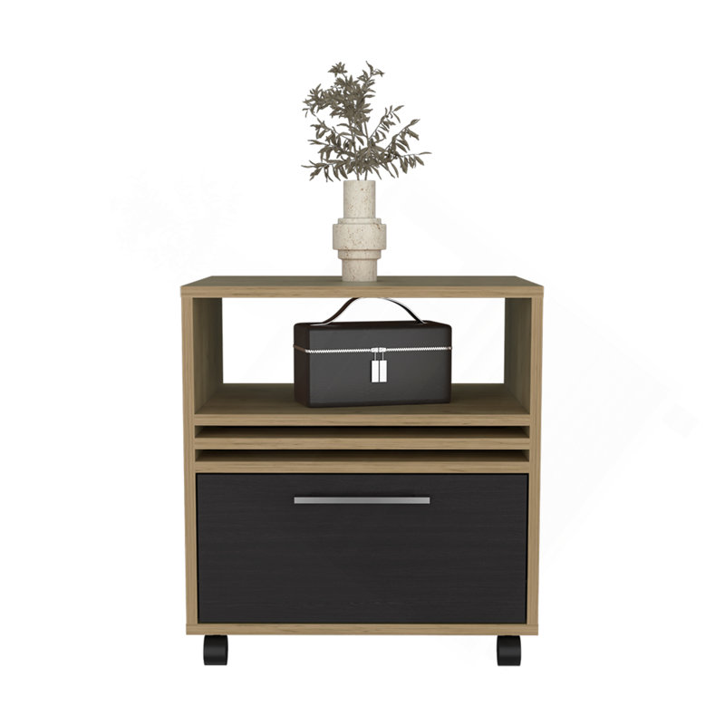 Baldwin City Nightstand, Bedroom, Light Oak/Black